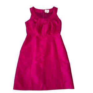 Kate Spade size 2 Fuchsia Pink Bow Silk Blend Dress Holiday Cocktail